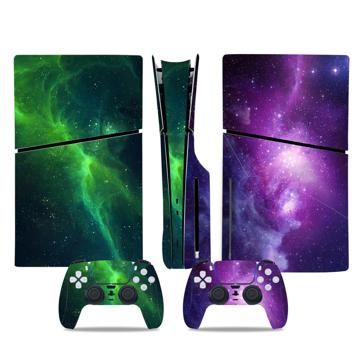 PS5 Custom Green & Purple Nebula