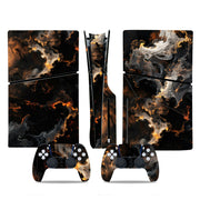 PS5 Custom Black & Orange Smoke — vue 1
